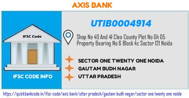 Axis Bank Sector One Twenty One Noida UTIB0004914 IFSC Code