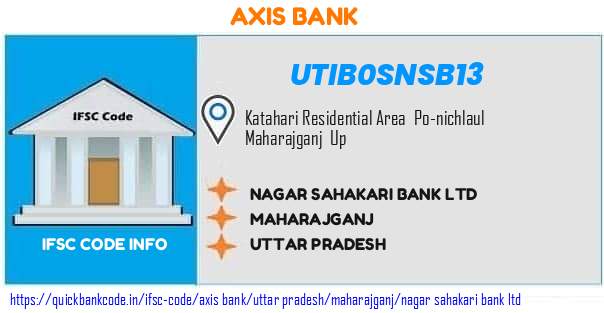 Axis Bank Nagar Sahakari Bank  UTIB0SNSB13 IFSC Code