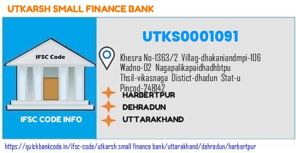 Utkarsh Small Finance Bank Harbertpur UTKS0001091 IFSC Code