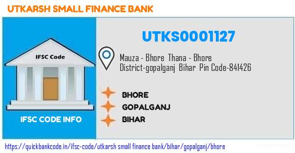 Utkarsh Small Finance Bank Bhore UTKS0001127 IFSC Code