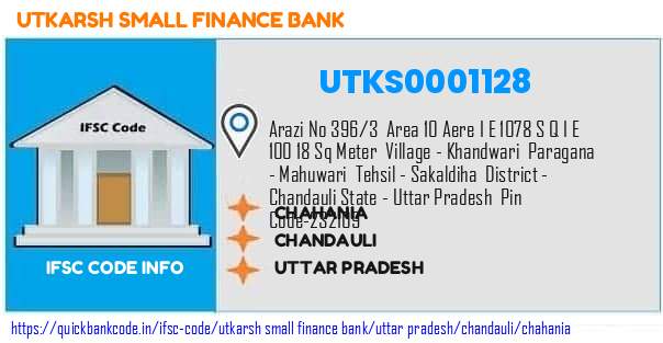 Utkarsh Small Finance Bank Chahania UTKS0001128 IFSC Code