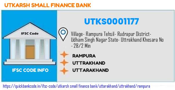 Utkarsh Small Finance Bank Rampura UTKS0001177 IFSC Code