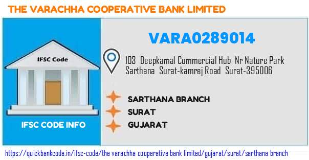 The Varachha Cooperative Bank Sarthana Branch VARA0289014 IFSC Code