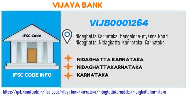 Vijaya Bank Nidaghatta Karnataka VIJB0001264 IFSC Code
