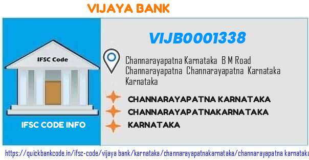 Vijaya Bank Channarayapatna Karnataka VIJB0001338 IFSC Code