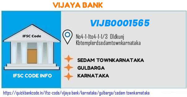 Vijaya Bank Sedam Townkarnataka VIJB0001565 IFSC Code
