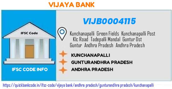 Vijaya Bank Kunchanapalli VIJB0004115 IFSC Code