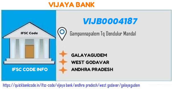 Vijaya Bank Galayagudem VIJB0004187 IFSC Code