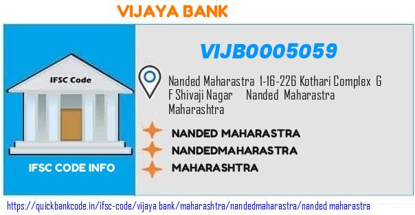 Vijaya Bank Nanded Maharastra VIJB0005059 IFSC Code
