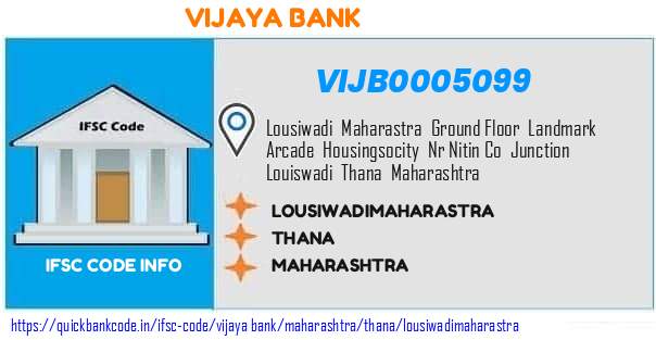 Vijaya Bank Lousiwadimaharastra VIJB0005099 IFSC Code