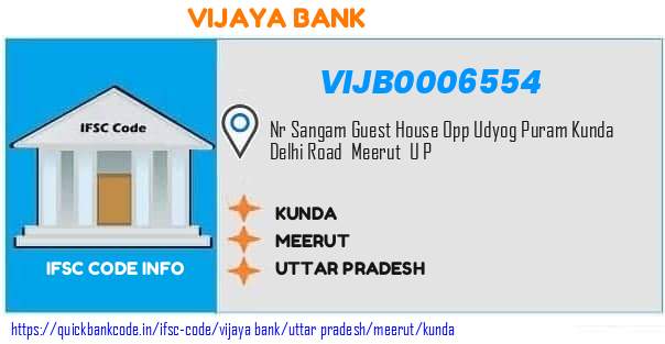 Vijaya Bank Kunda VIJB0006554 IFSC Code