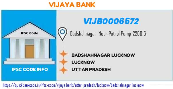 Vijaya Bank Badshahnagar Lucknow VIJB0006572 IFSC Code