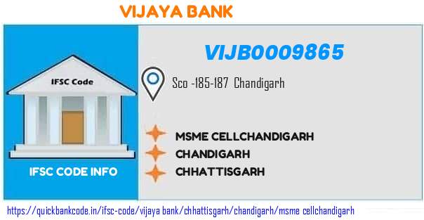 Vijaya Bank Msme Cellchandigarh VIJB0009865 IFSC Code