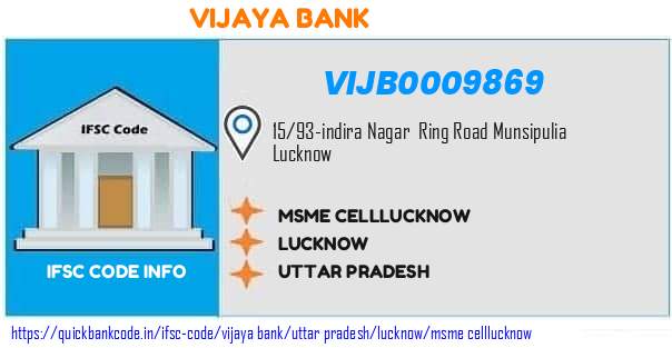 Vijaya Bank Msme Celllucknow VIJB0009869 IFSC Code