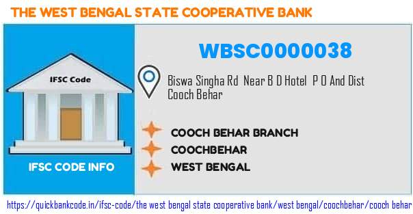 The West Bengal State Cooperative Bank Cooch Behar Branch WBSC0000038 IFSC Code