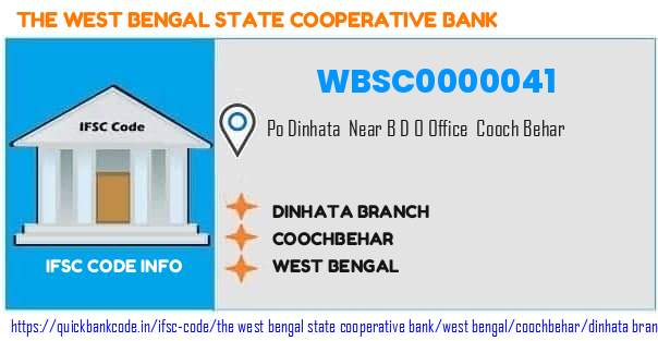 The West Bengal State Cooperative Bank Dinhata Branch WBSC0000041 IFSC Code