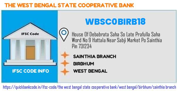 The West Bengal State Cooperative Bank Sainthia Branch WBSC0BIRB18 IFSC Code