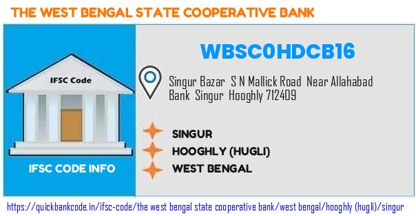 The West Bengal State Cooperative Bank Singur WBSC0HDCB16 IFSC Code