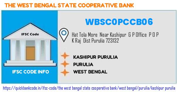 The West Bengal State Cooperative Bank Kashipur Purulia WBSC0PCCB06 IFSC Code