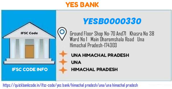 Yes Bank Una Himachal Pradesh YESB0000330 IFSC Code