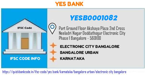 Yes Bank Electronic City Bangalore YESB0001082 IFSC Code
