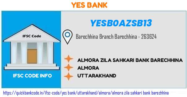 YESB0AZSB13 Almora Zila d Bank. ALMORA ZILA SAHKARI BANK BARECHHINA