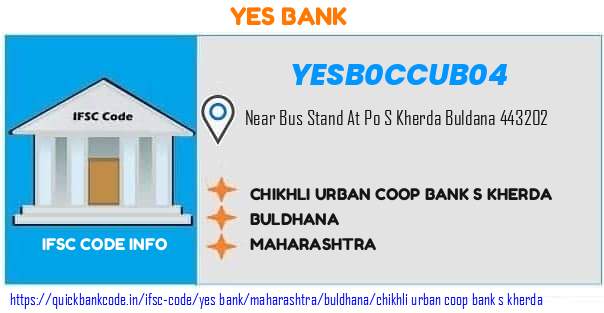 Yes Bank Chikhli Urban Coop Bank S Kherda YESB0CCUB04 IFSC Code