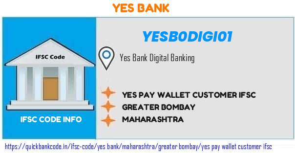 Yes Bank Yes Pay Wallet Customer Ifsc YESB0DIGI01 IFSC Code