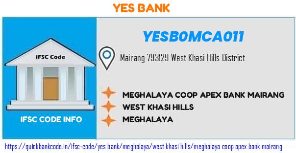 YESB0MCA011 Meghalaya Co-operative Apex Bank. MEGHALAYA COOP APEX BANK MAIRANG
