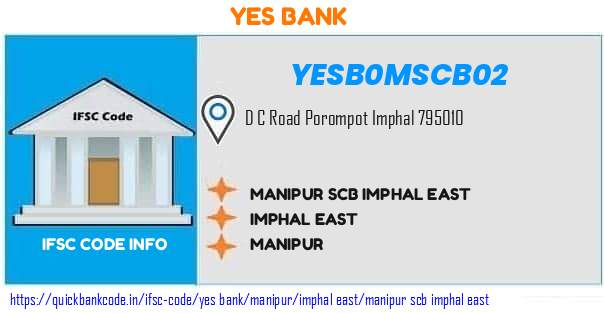 Yes Bank Manipur Scb Imphal East YESB0MSCB02 IFSC Code