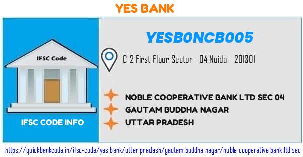 Yes Bank Noble Cooperative Bank  Sec 04 YESB0NCB005 IFSC Code