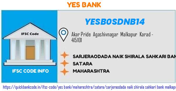 Yes Bank Sarjeraodada Naik Shirala Sahkari Bank Malkapur YESB0SDNB14 IFSC Code