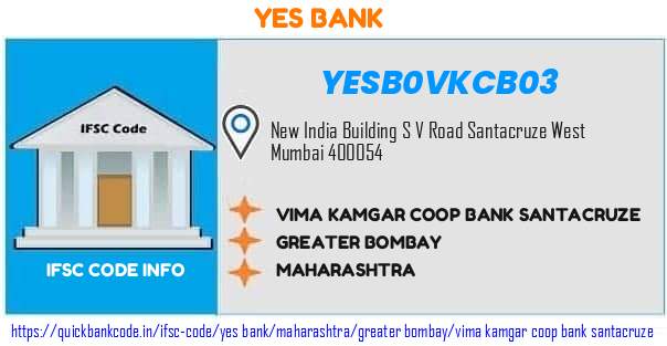 Yes Bank Vima Kamgar Coop Bank Santacruze YESB0VKCB03 IFSC Code