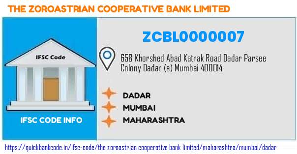 The Zoroastrian Cooperative Bank Dadar ZCBL0000007 IFSC Code